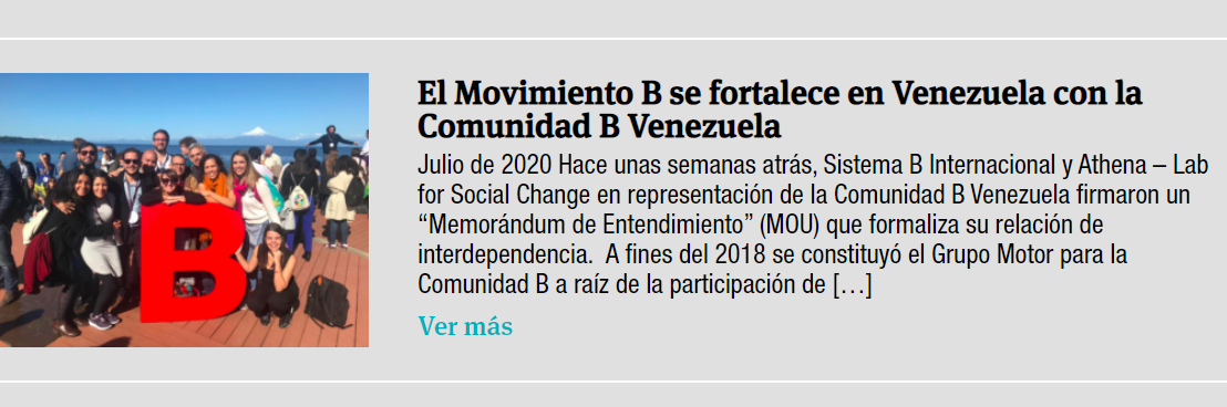 El Movimiento B se fortalece en Venezuela con la Comunidad B Venezuela
